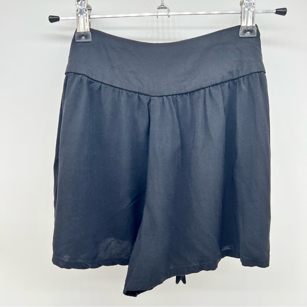 Maurices Black Tie-Front Shorts - Picture 2 of 5
